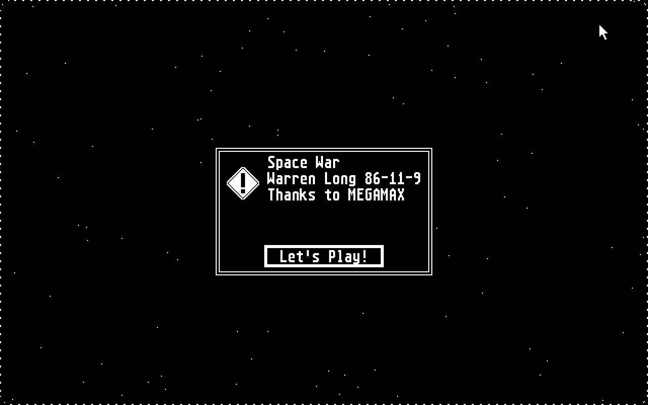 Space War atari screenshot